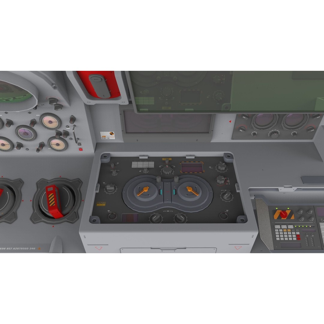 Futuristic Sci-Fi Terminal 3D Model – High Poly PBR Asset, FBX - View 18
