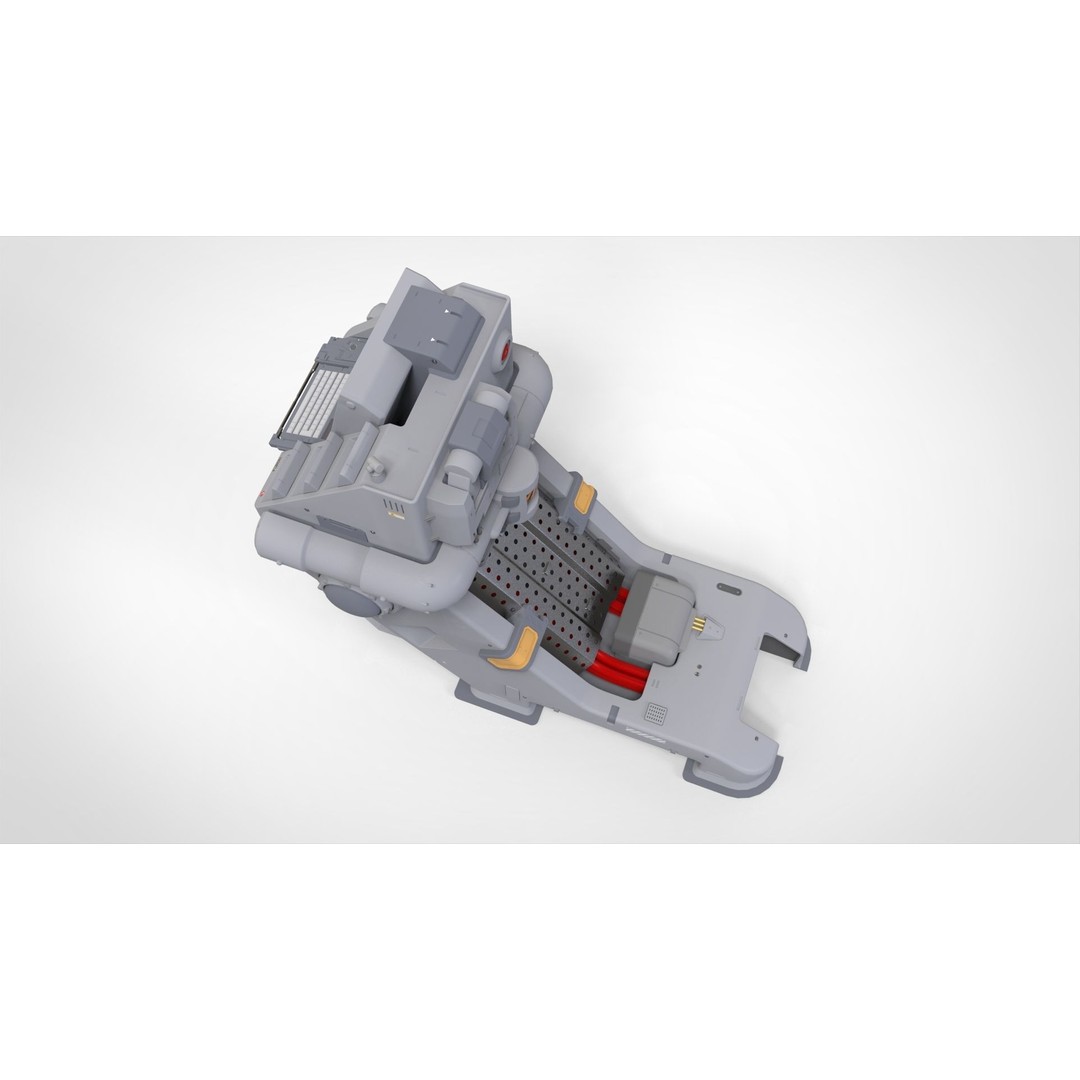 Futuristic Sci-Fi Terminal 3D Model – High Poly PBR Asset, FBX - View 23