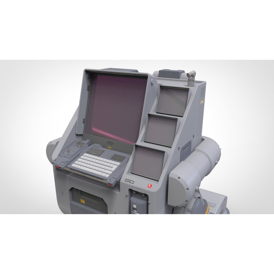 Futuristic Sci-Fi Terminal 3D Model – High Poly PBR Asset, FBX - View 24