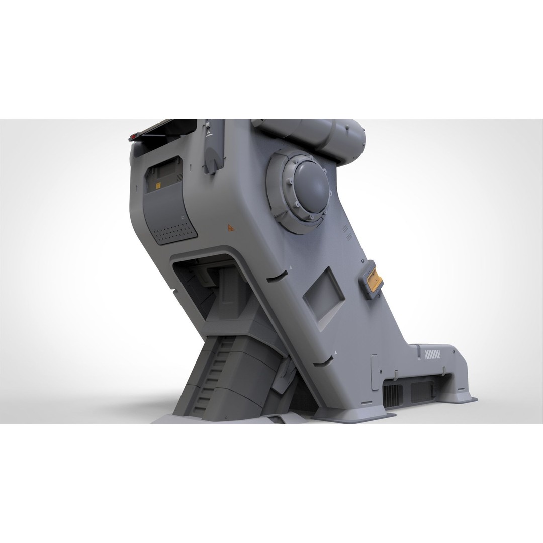 Futuristic Sci-Fi Terminal 3D Model – High Poly PBR Asset, FBX - View 25