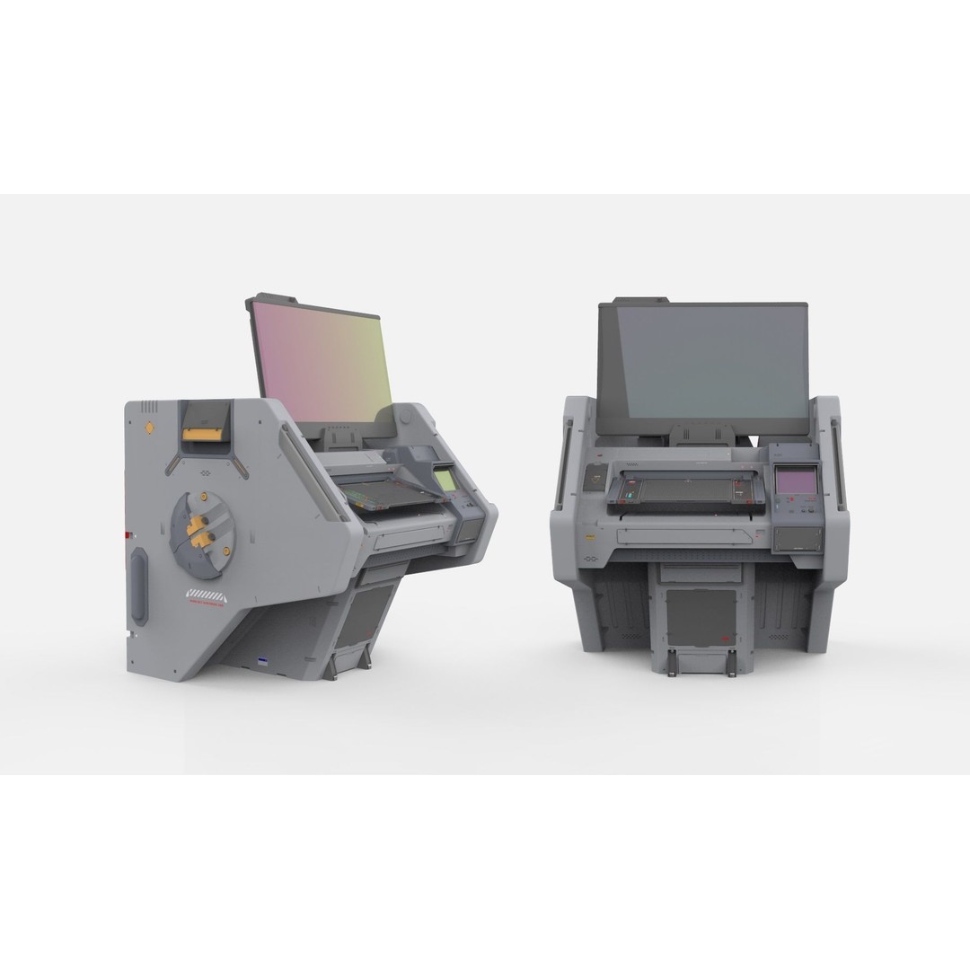 Futuristic Sci-Fi Terminal 3D Model – High Poly PBR Asset, FBX - View 28