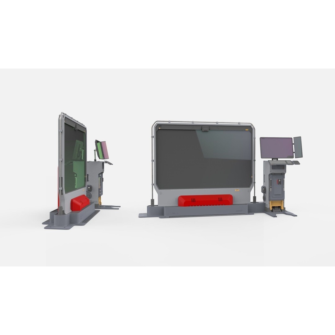 Futuristic Sci-Fi Terminal 3D Model – High Poly PBR Asset, FBX - View 32