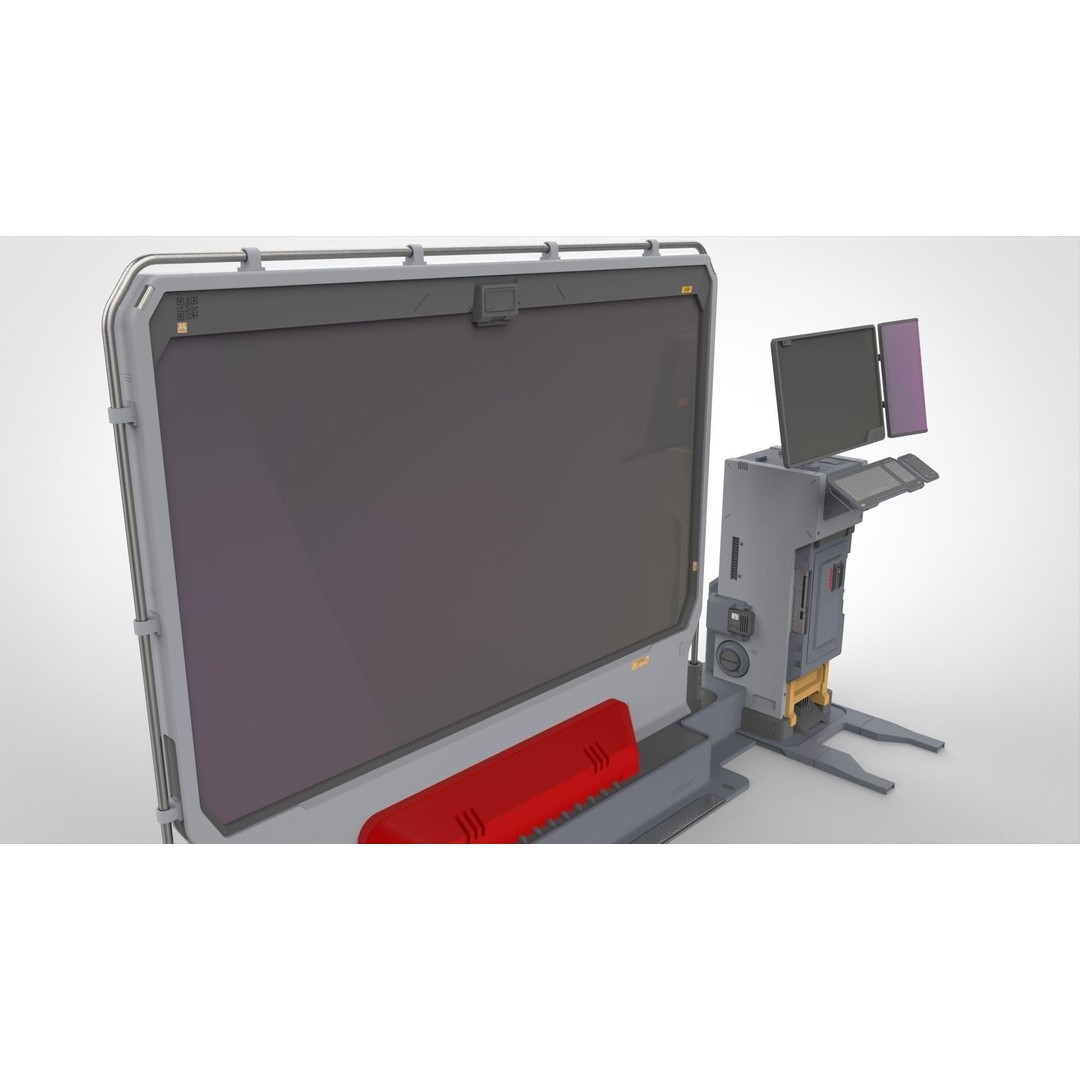 Futuristic Sci-Fi Terminal 3D Model – High Poly PBR Asset, FBX - View 35