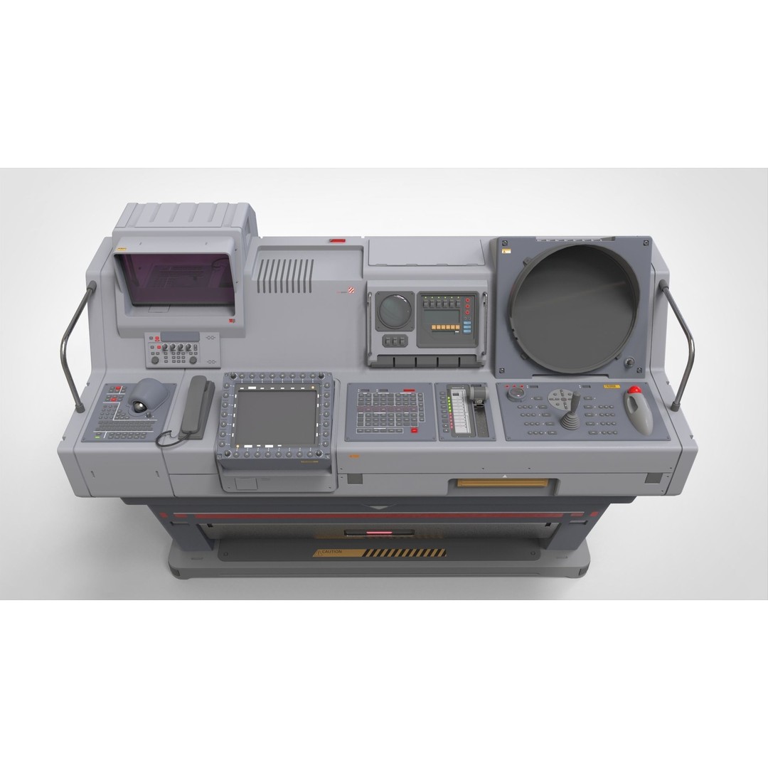 Futuristic Sci-Fi Terminal 3D Model – High Poly PBR Asset, FBX - View 44