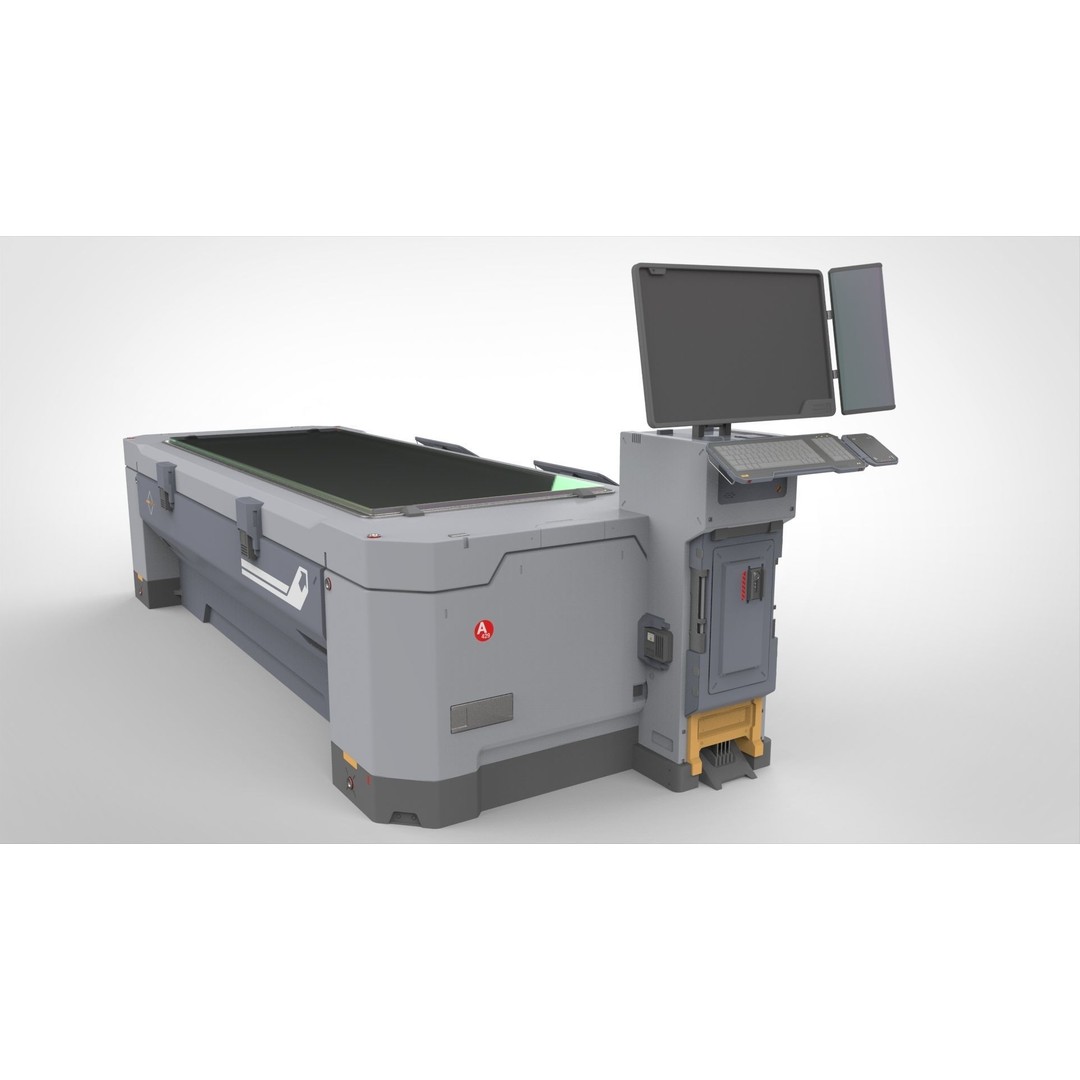 Futuristic Sci-Fi Terminal 3D Model – High Poly PBR Asset, FBX - View 48