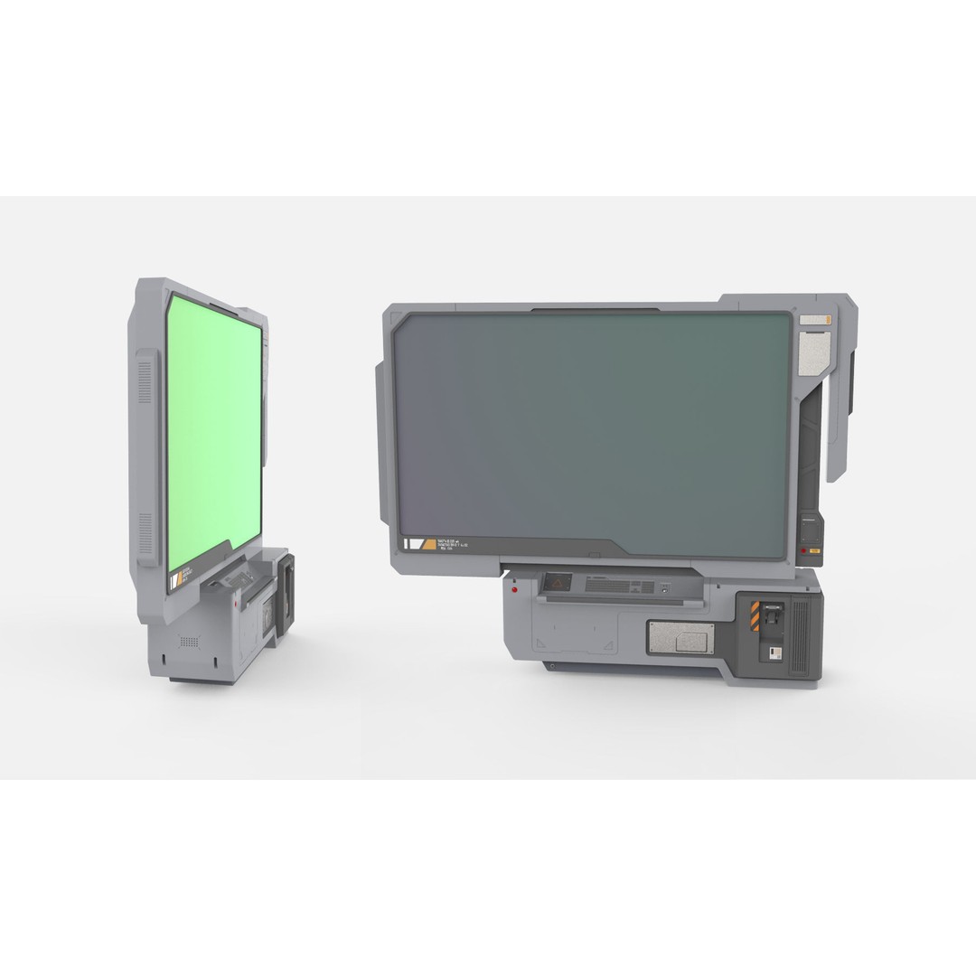 Futuristic Sci-Fi Terminal 3D Model – High Poly PBR Asset, FBX - View 50