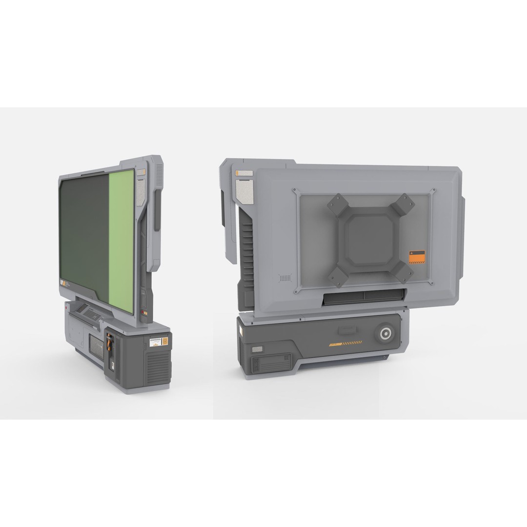 Futuristic Sci-Fi Terminal 3D Model – High Poly PBR Asset, FBX - View 51