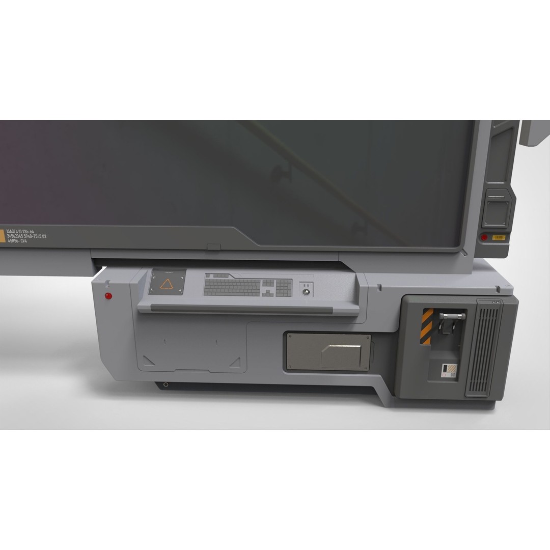 Futuristic Sci-Fi Terminal 3D Model – High Poly PBR Asset, FBX - View 53