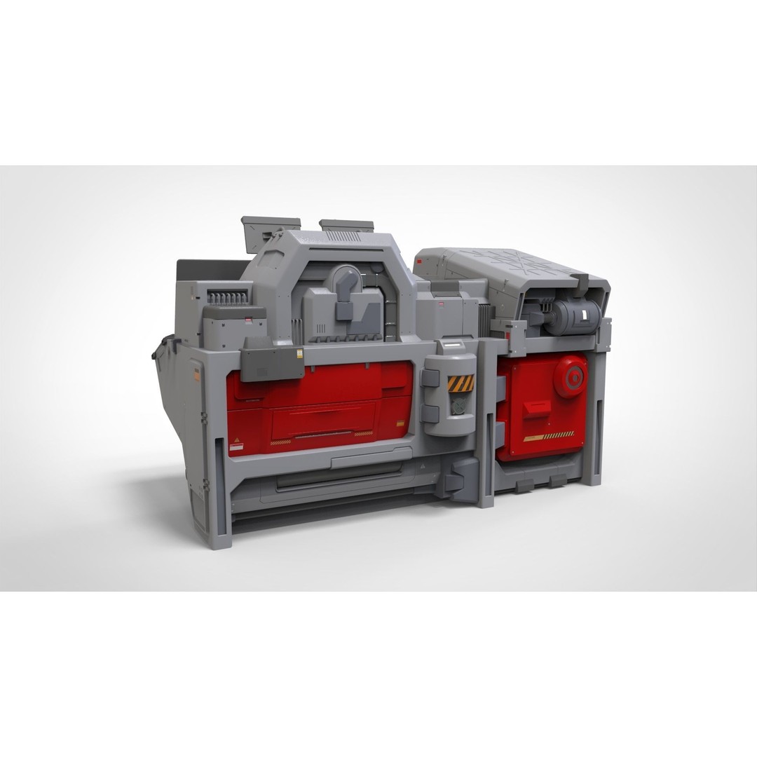 Futuristic Sci-Fi Terminal 3D Model – High Poly PBR Asset, FBX - View 6