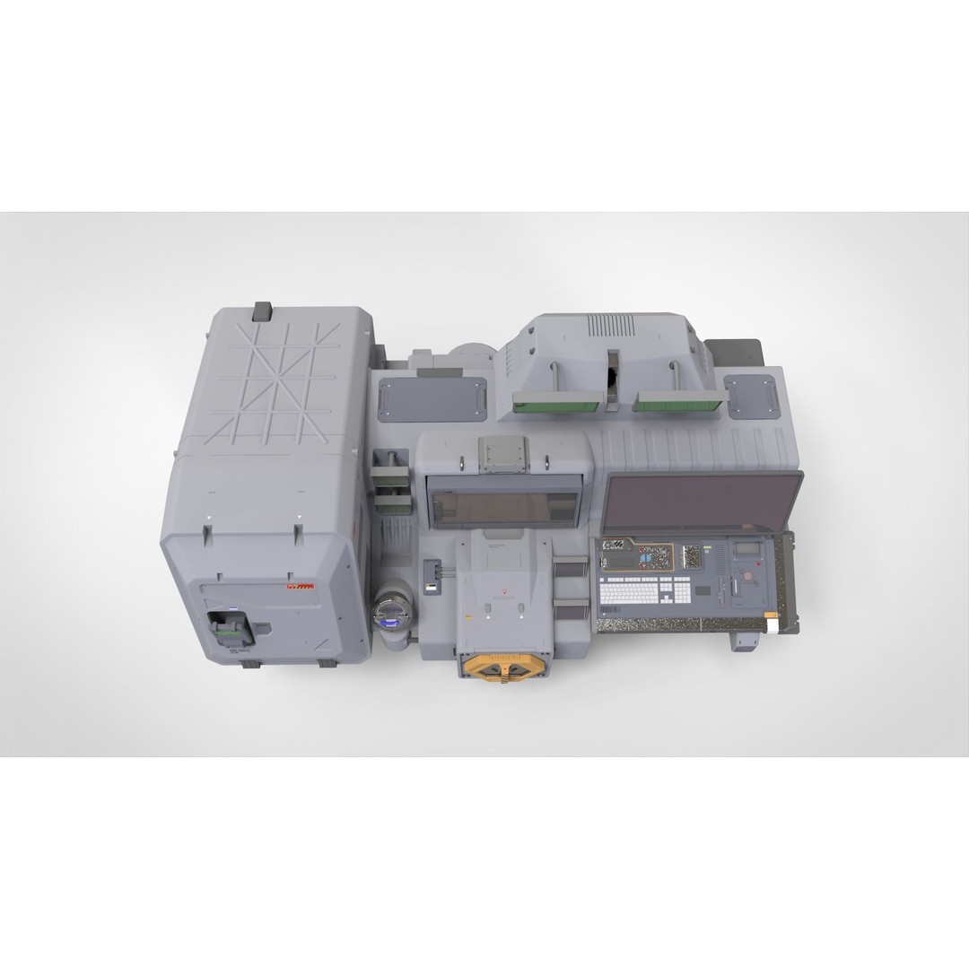 Futuristic Sci-Fi Terminal 3D Model – High Poly PBR Asset, FBX - View 9