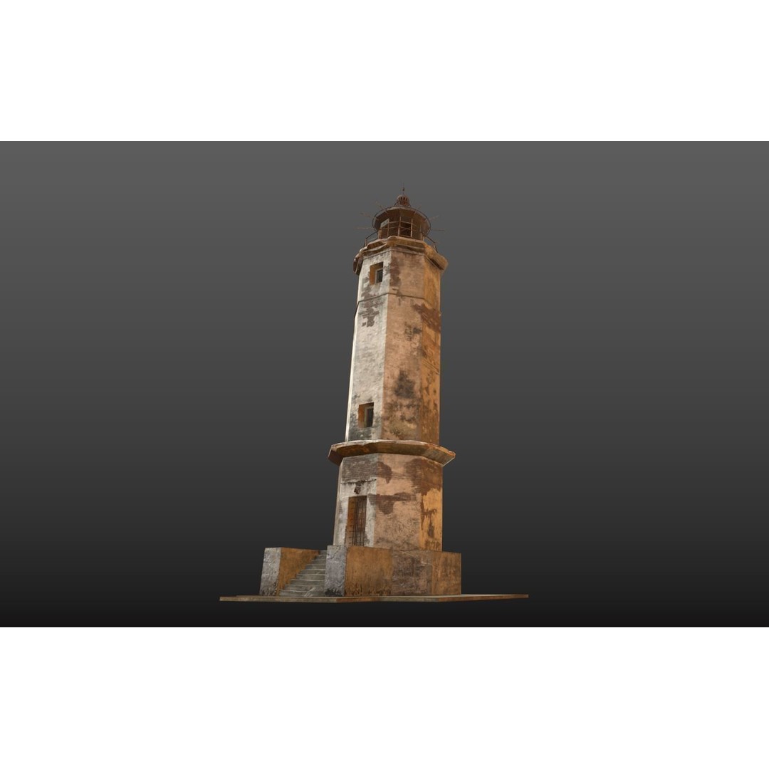 Abandoned Lighthouse 3D Model – Realistic PBR Textures, FBX, OBJ - View 12