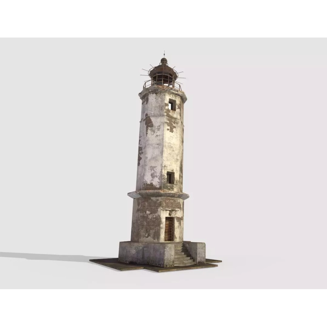 Abandoned Lighthouse 3D Model – Realistic PBR Textures, FBX, OBJ - View 2
