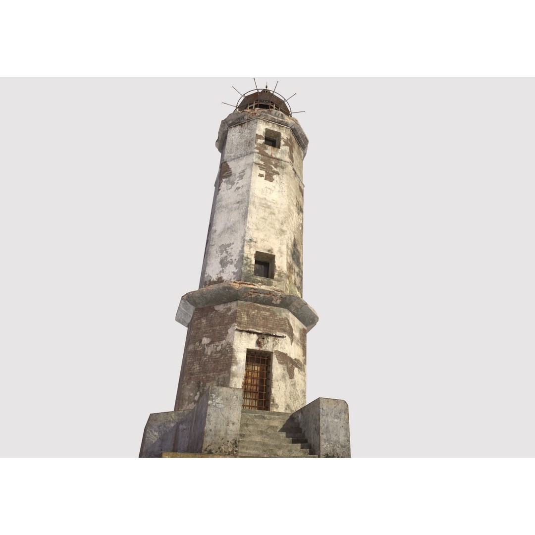 Abandoned Lighthouse 3D Model – Realistic PBR Textures, FBX, OBJ - View 3