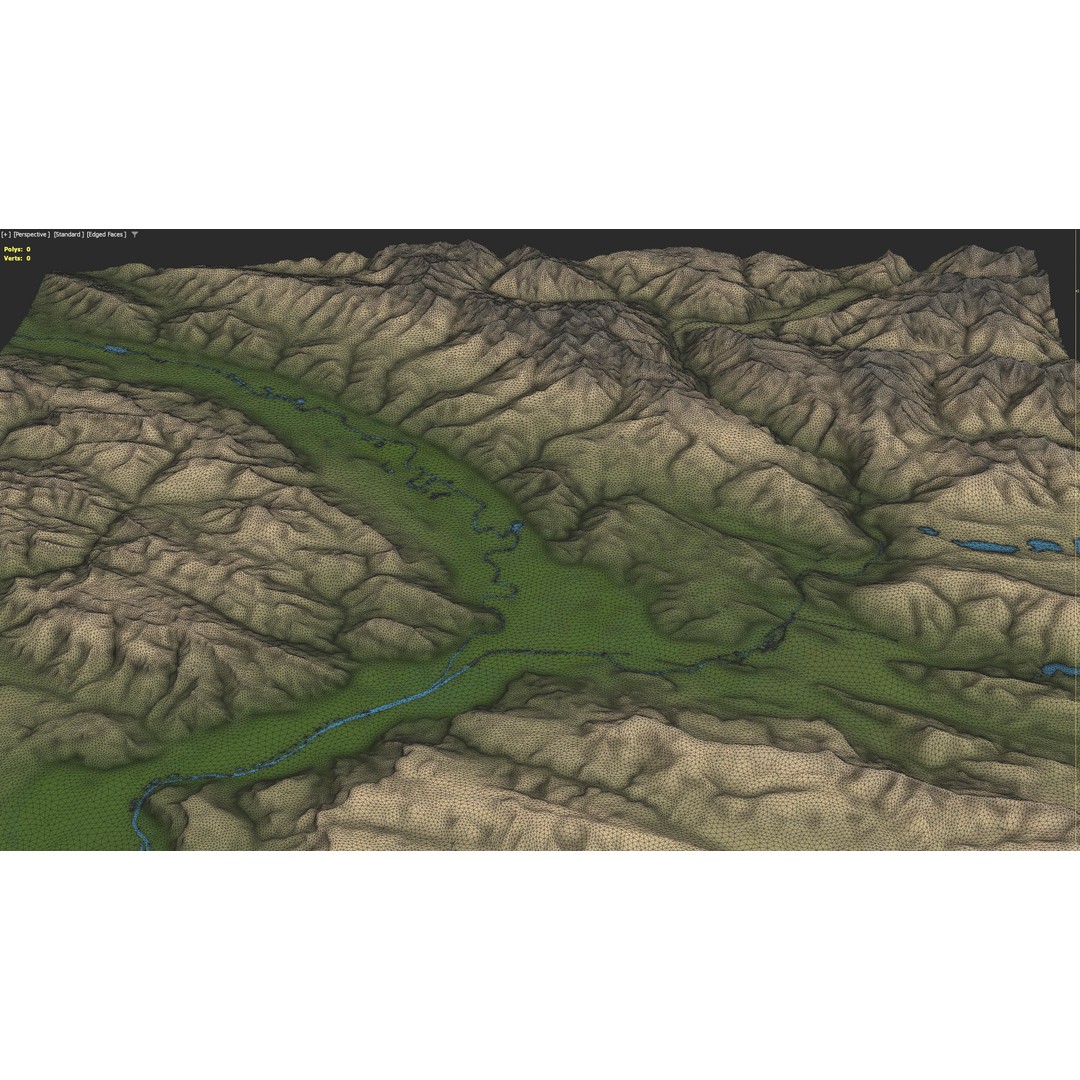 Grenoble Low-Poly 3D Model – Optimized Terrain with PBR Textures, FBX - View 10