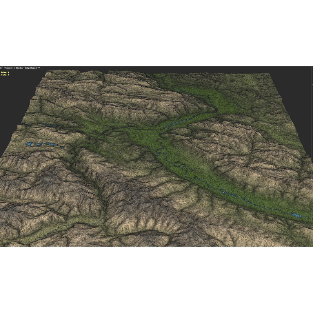 Grenoble Low-Poly 3D Model – Optimized Terrain with PBR Textures, FBX - View 8