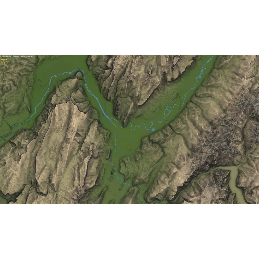 Grenoble Low-Poly 3D Model – Optimized Terrain with PBR Textures, FBX - View 9