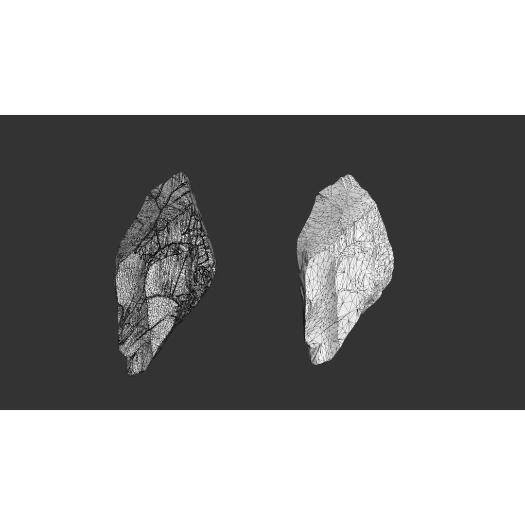 Modular Cliff Rocks 3D Model – Low Poly & High Poly Game Asset, FBX/OBJ - View 30