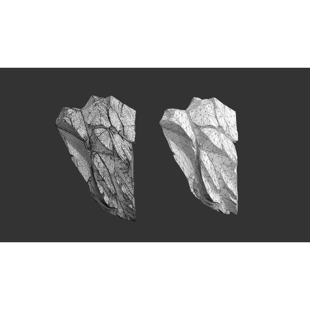 Modular Cliff Rocks 3D Model – Low Poly & High Poly Game Asset, FBX/OBJ - View 31