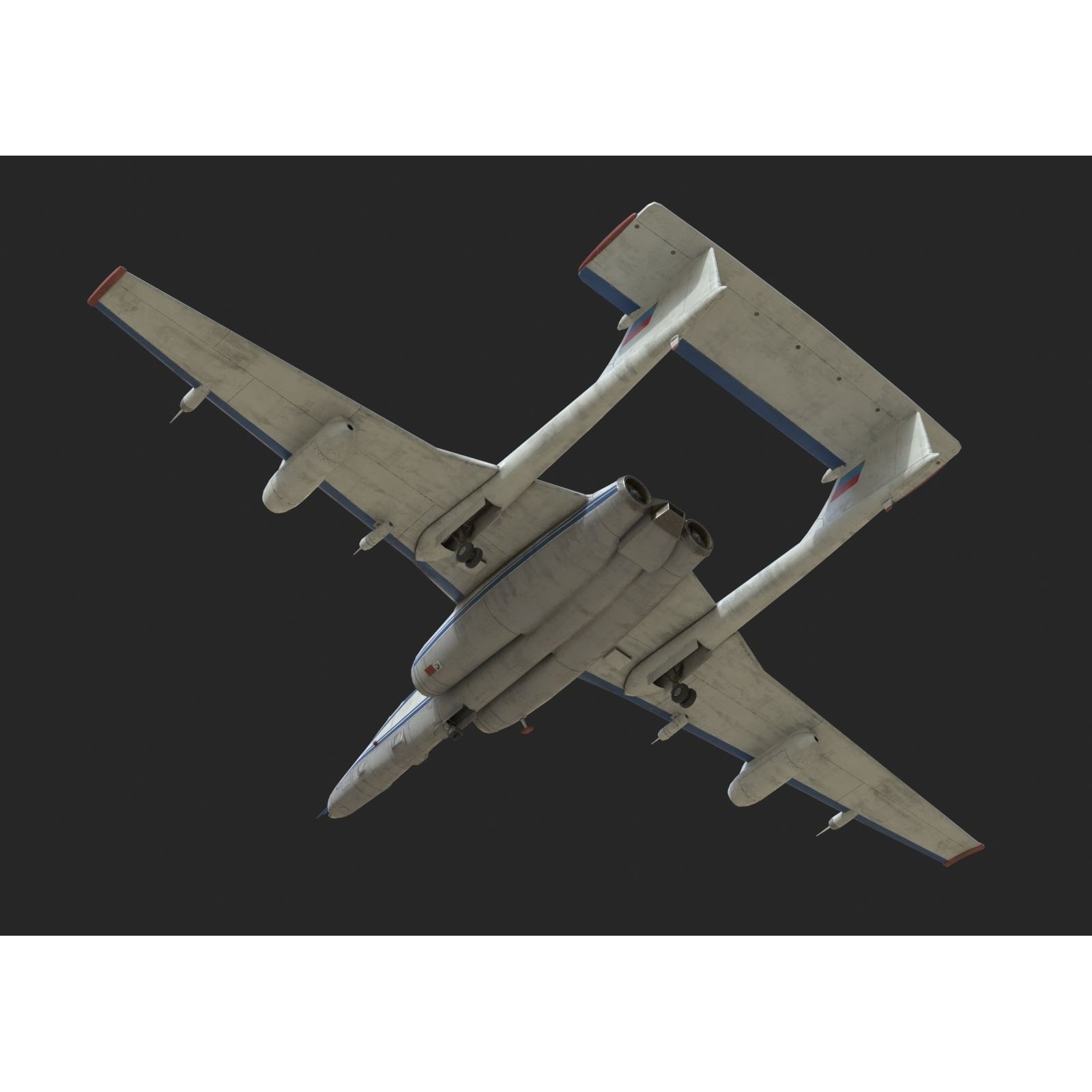 Russian Air Force M-55 Geophysics - Low-Poly Game-Ready 3D Model - View 8