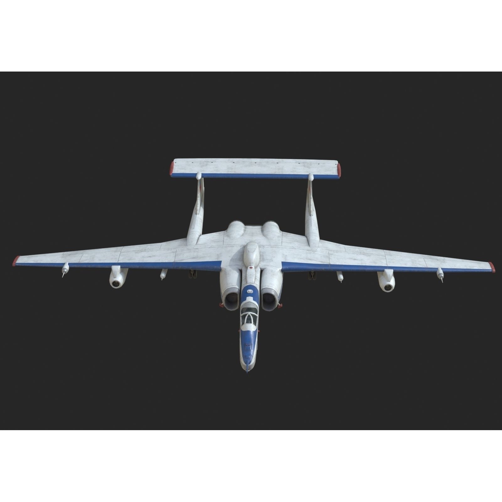 Russian Air Force M-55 Geophysics - Low-Poly Game-Ready 3D Model - View 9