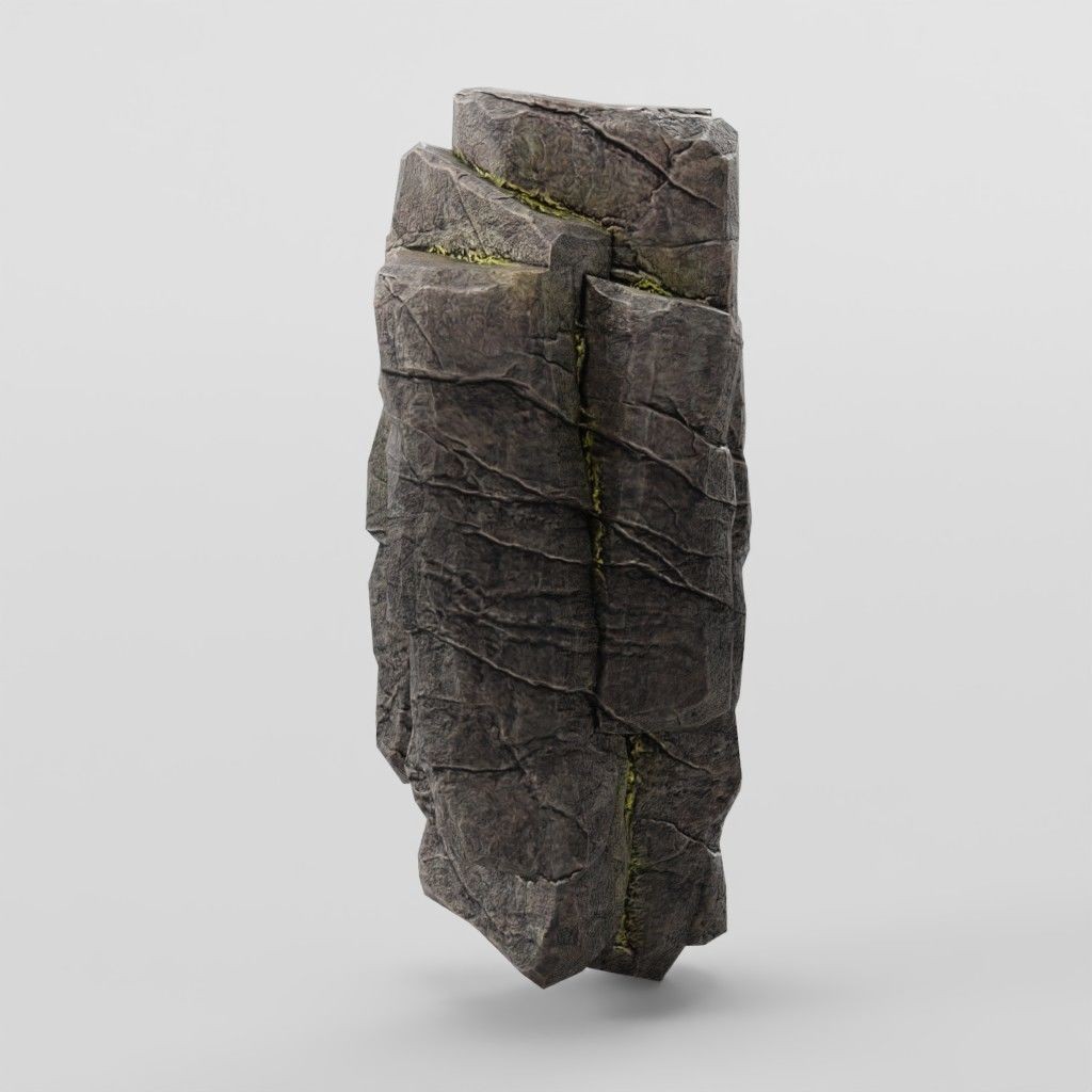 Mountain Rock 3D Model – Low Poly PBR Modular Landscape Asset, FBX - View 14