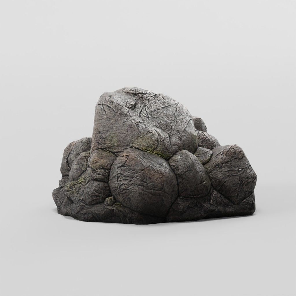 Mountain Rock 3D Model – Low Poly PBR Modular Landscape Asset, FBX - View 16