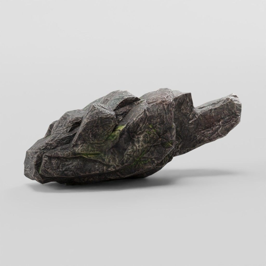 Mountain Rock 3D Model – Low Poly PBR Modular Landscape Asset, FBX - View 20