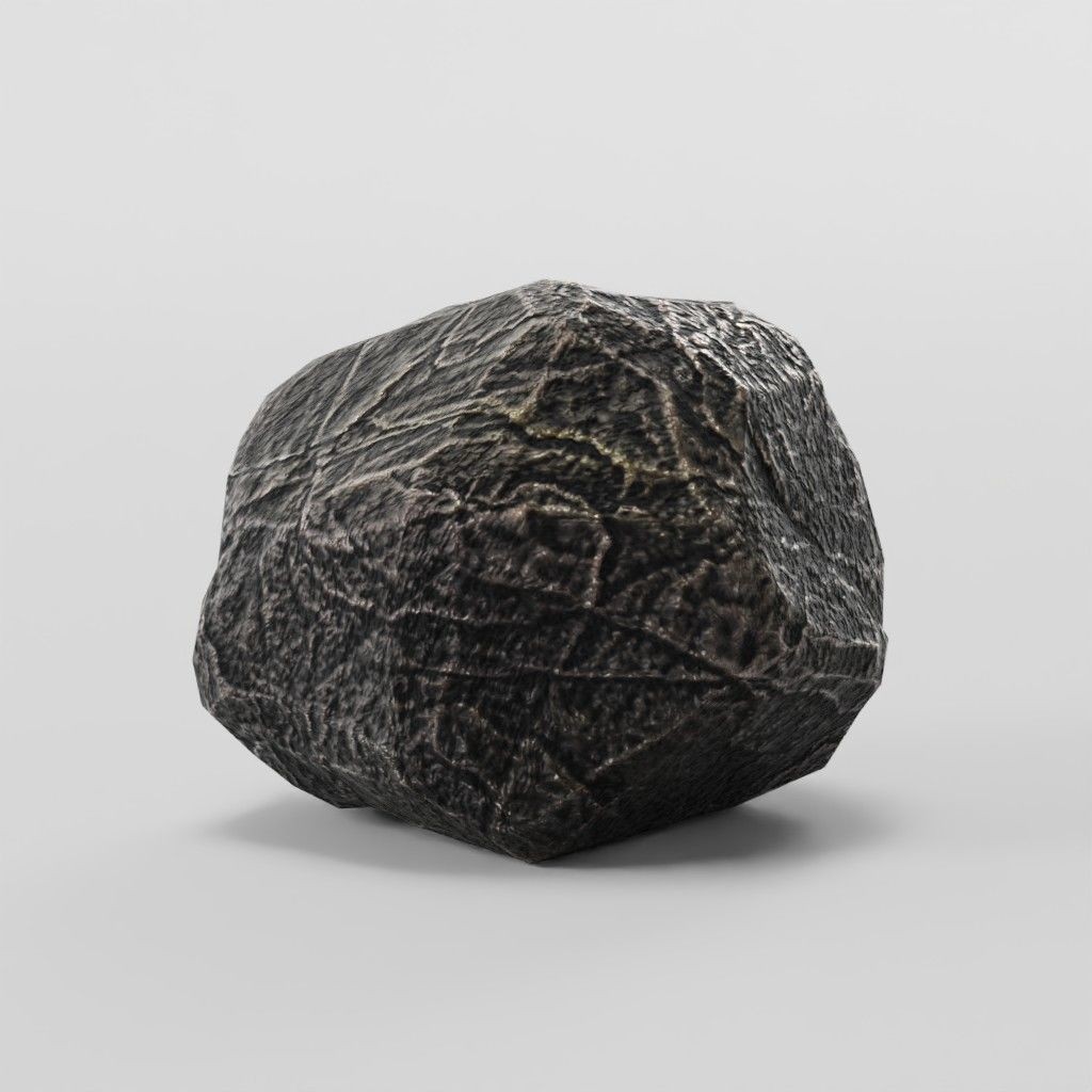 Mountain Rock 3D Model – Low Poly PBR Modular Landscape Asset, FBX - View 25