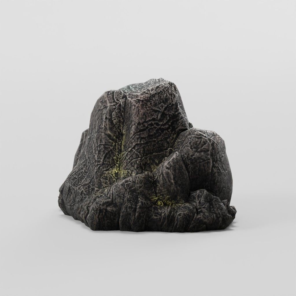 Mountain Rock 3D Model – Low Poly PBR Modular Landscape Asset, FBX - View 9