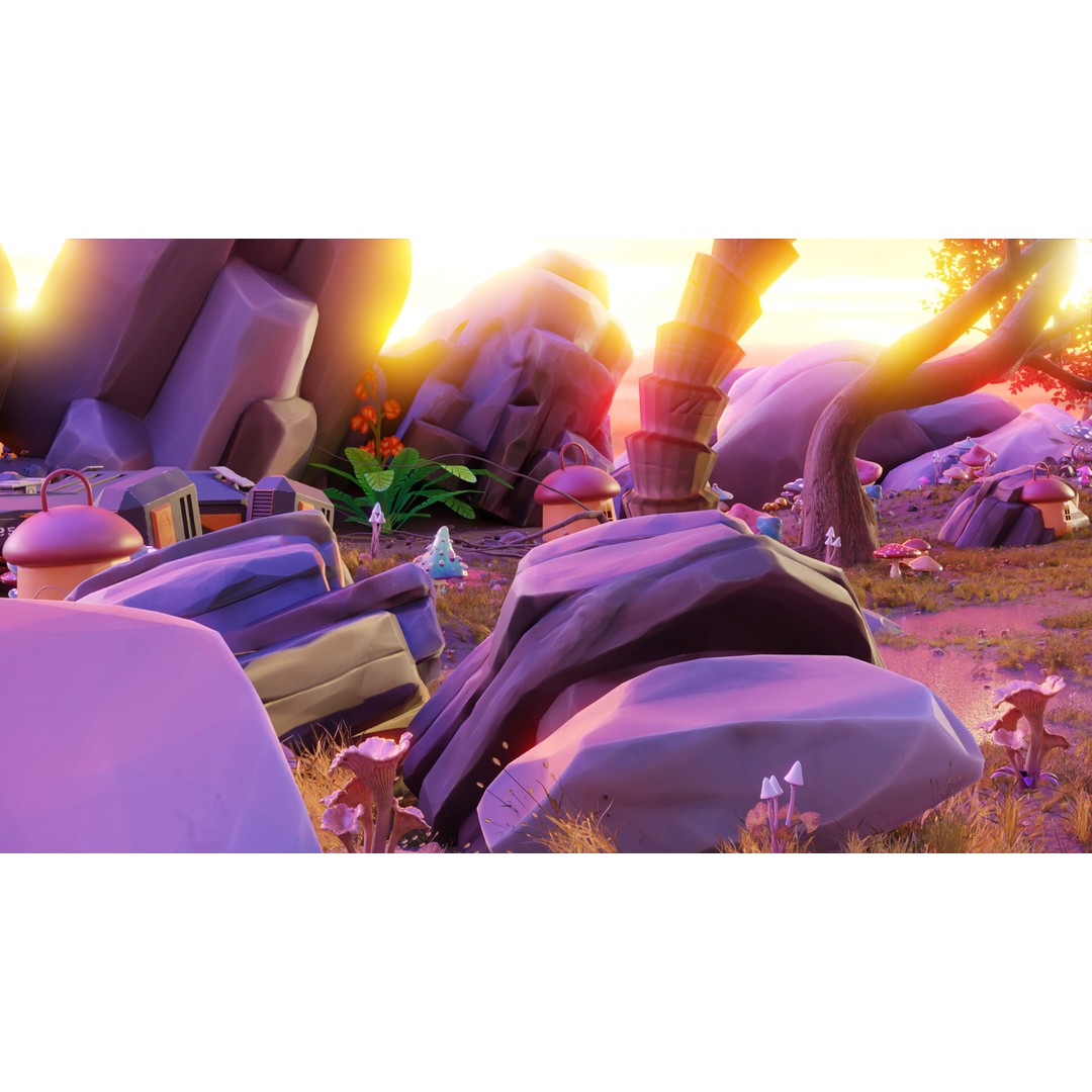 Fantasy Mushroom Village 3D Model – Stylized Environment for Games, FBX - View 15