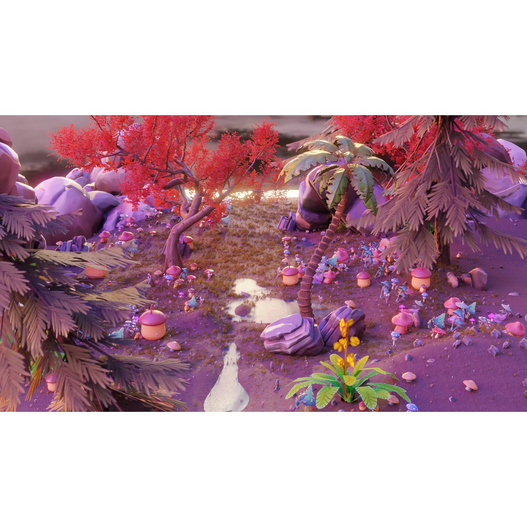 Fantasy Mushroom Village 3D Model – Stylized Environment for Games, FBX - View 18