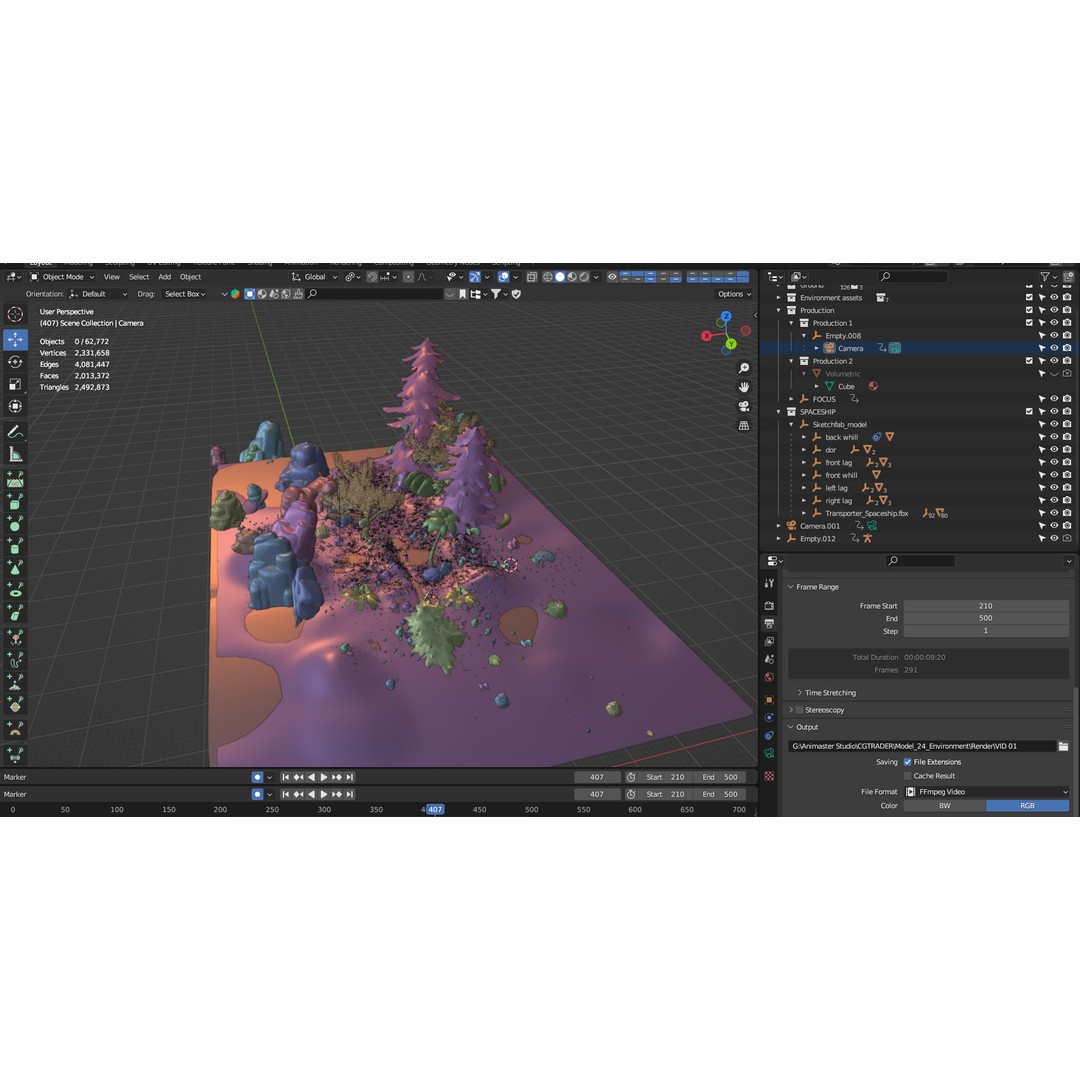 Fantasy Mushroom Village 3D Model – Stylized Environment for Games, FBX - View 21