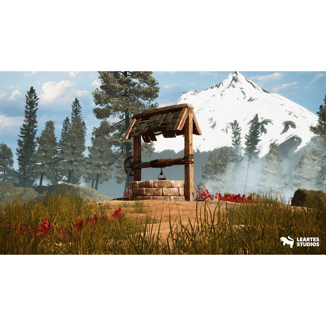 Crystals and Crafting Environment 3D Model – Low Poly Game Asset, FBX - View 4