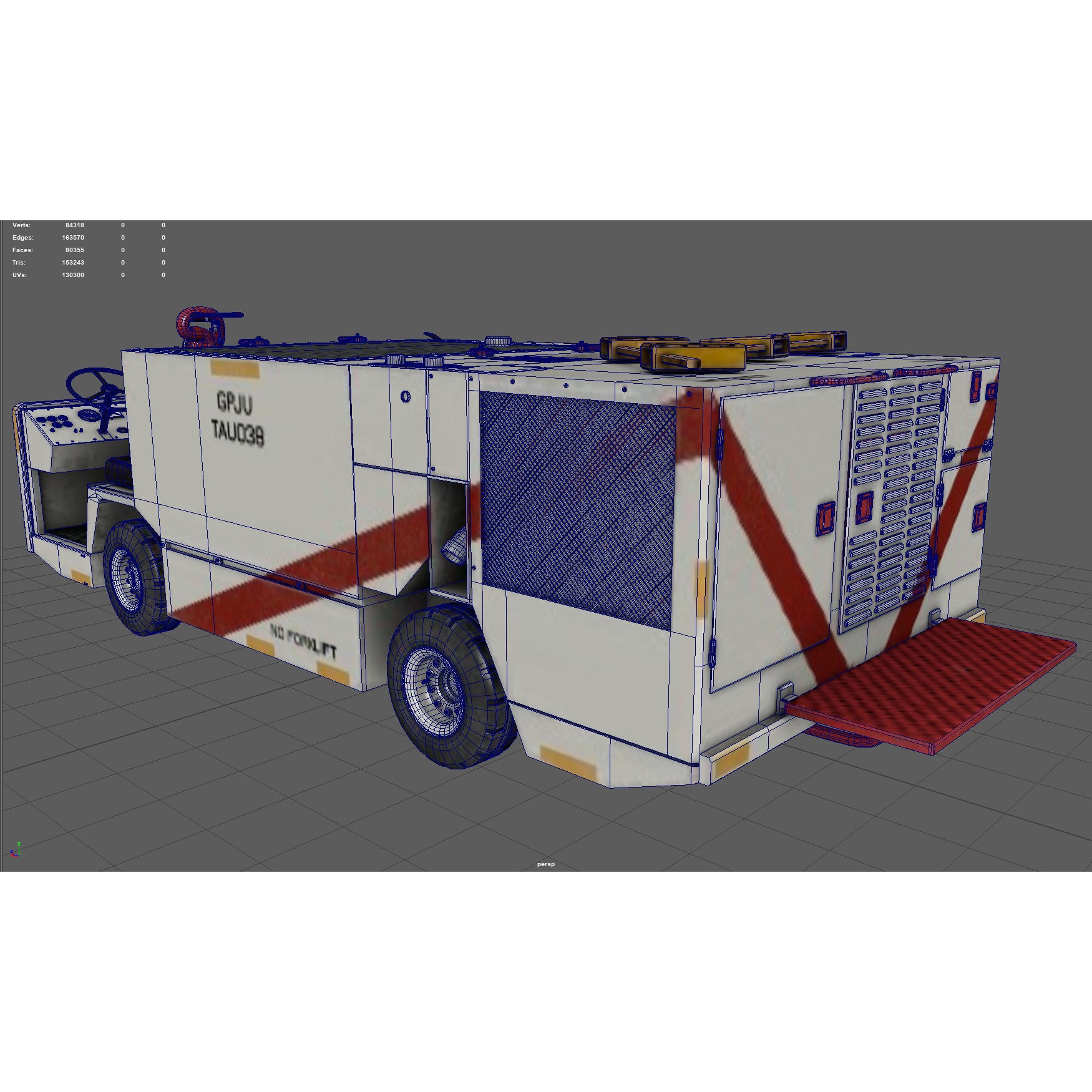 P25 Fire Engine - Game-Ready 3D Model
