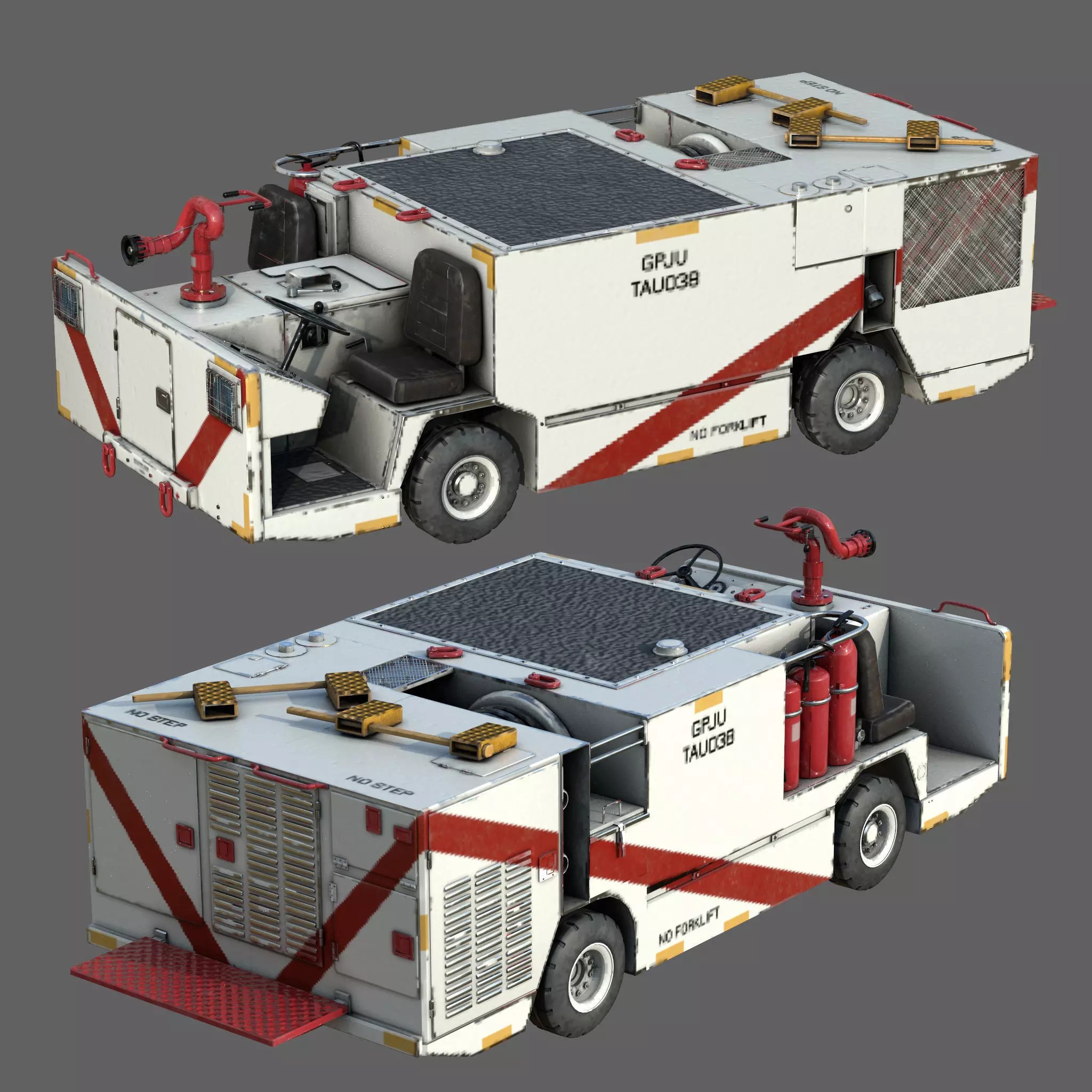 P25 Fire Engine - Game-Ready 3D Model - View 2