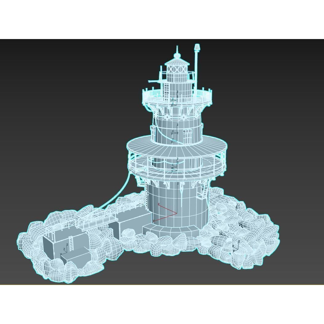 Old Lighthouse 3D Model – Realistic PBR Asset, FBX, OBJ