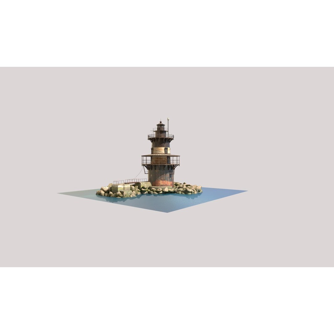 Old Lighthouse 3D Model – Realistic PBR Asset, FBX, OBJ - View 10