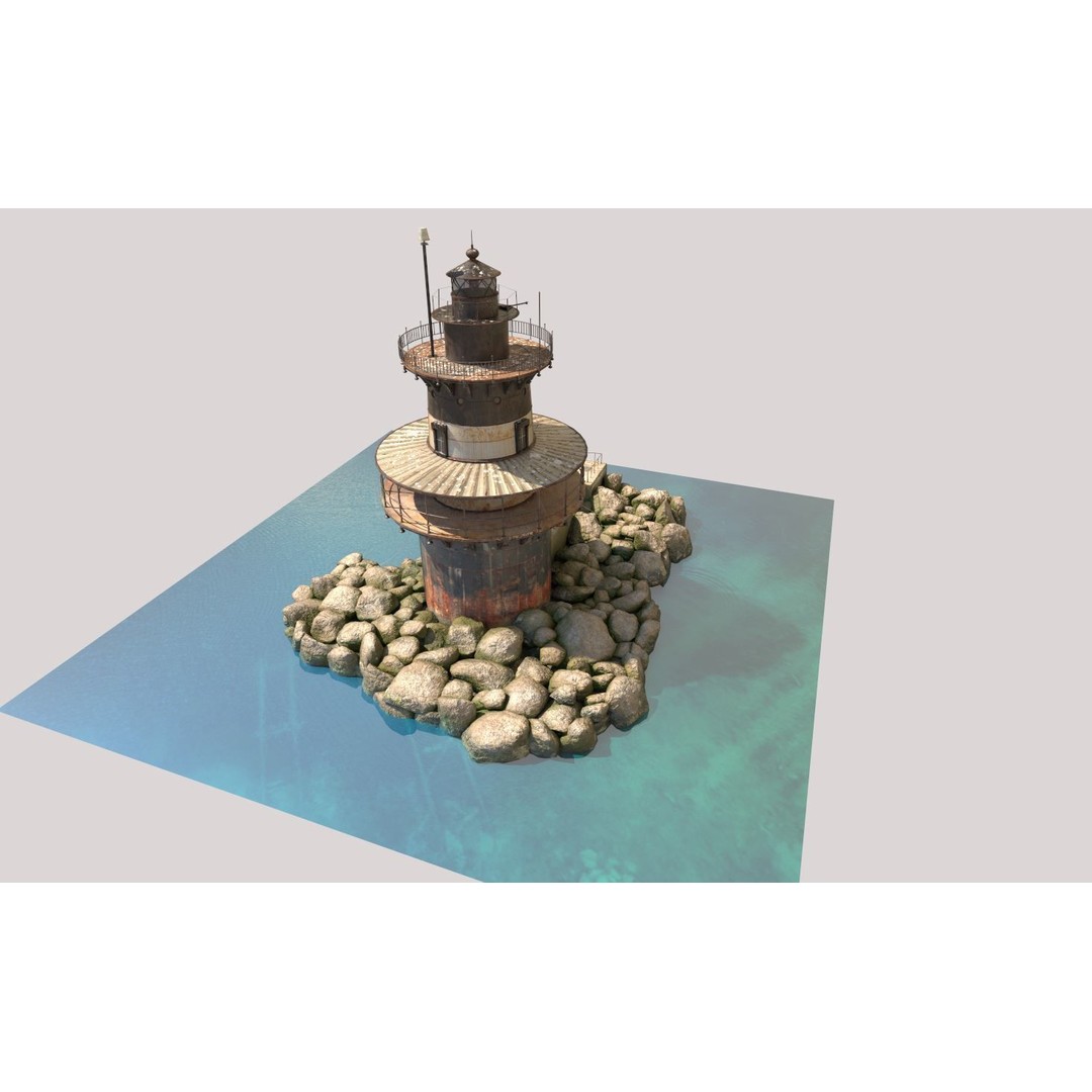 Old Lighthouse 3D Model – Realistic PBR Asset, FBX, OBJ - View 13