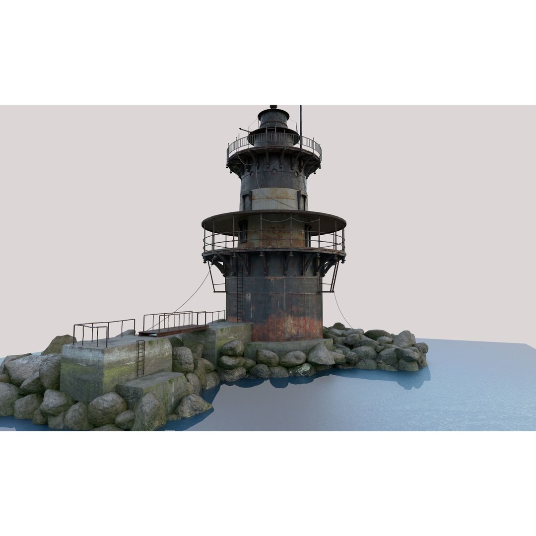Old Lighthouse 3D Model – Realistic PBR Asset, FBX, OBJ - View 14