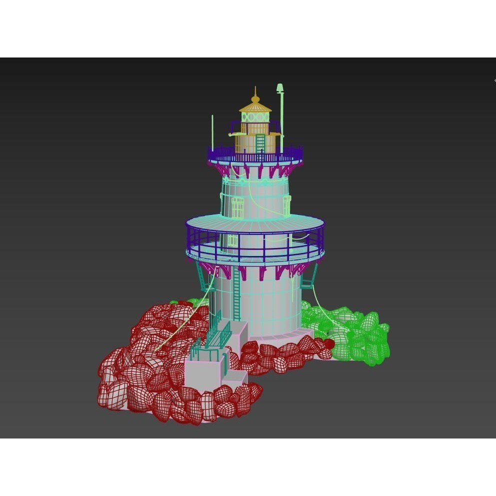 Old Lighthouse 3D Model – Realistic PBR Asset, FBX, OBJ - View 15