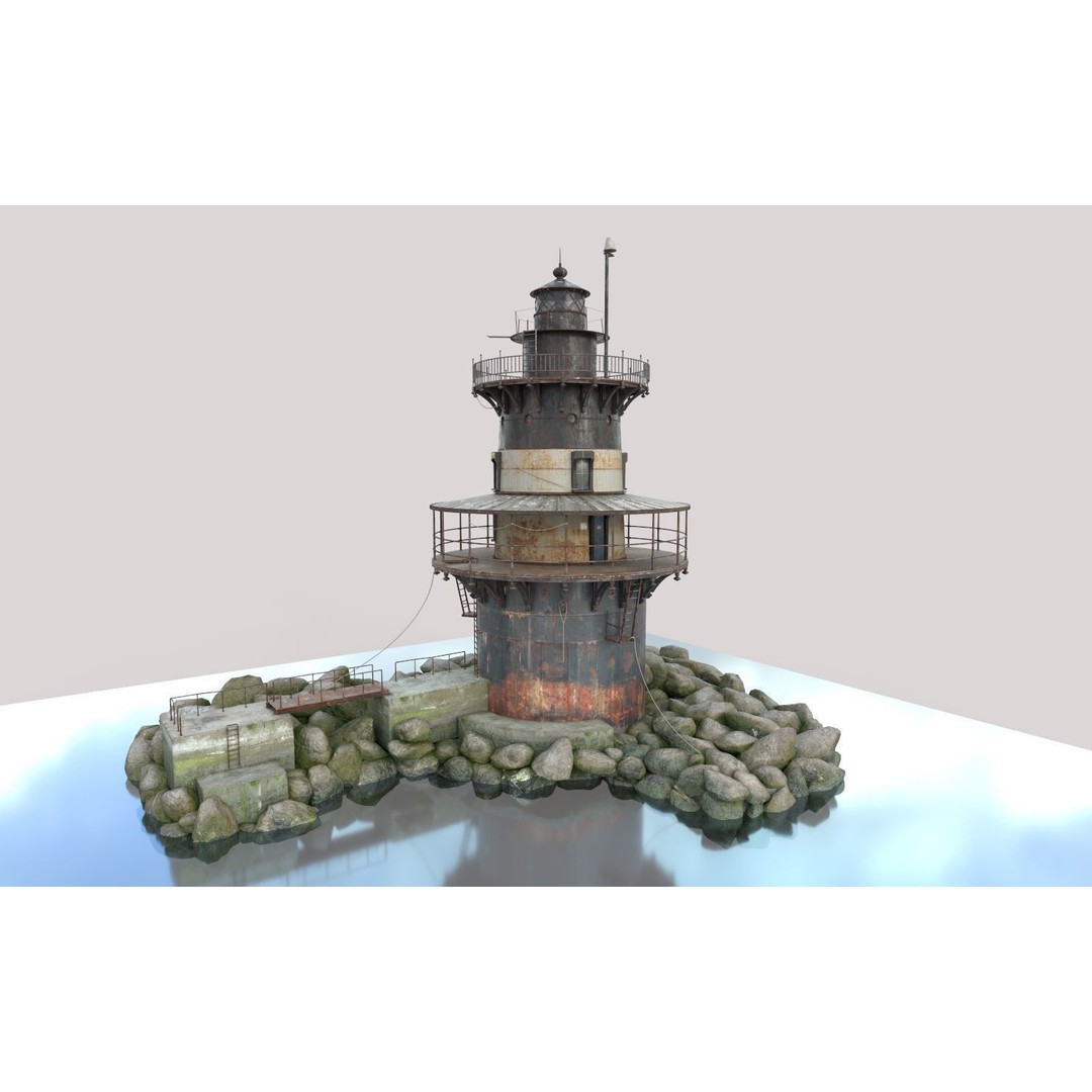 Old Lighthouse 3D Model – Realistic PBR Asset, FBX, OBJ - View 4