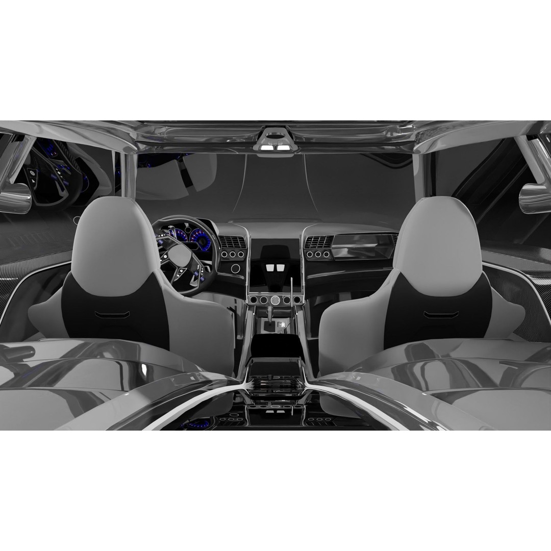 Chaser 3D Model – High Poly Concept Car with Full Interior, FBX - View 13