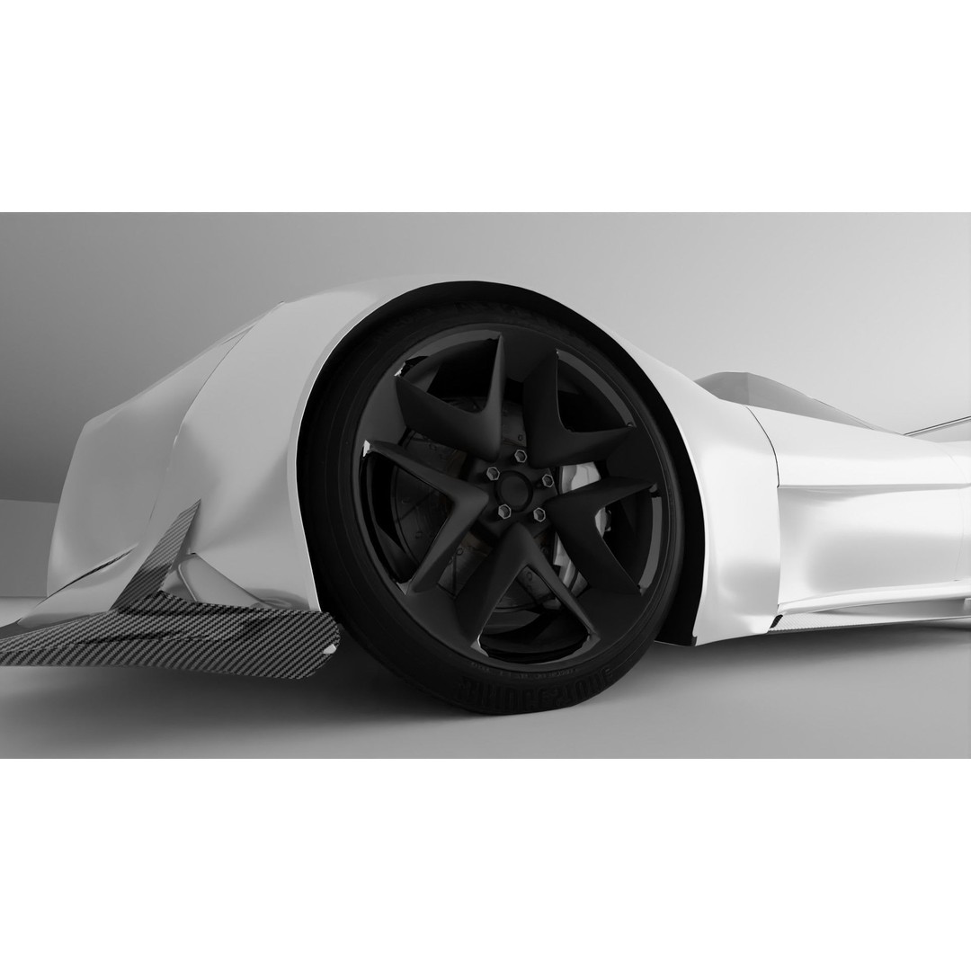Chaser 3D Model – High Poly Concept Car with Full Interior, FBX - View 15