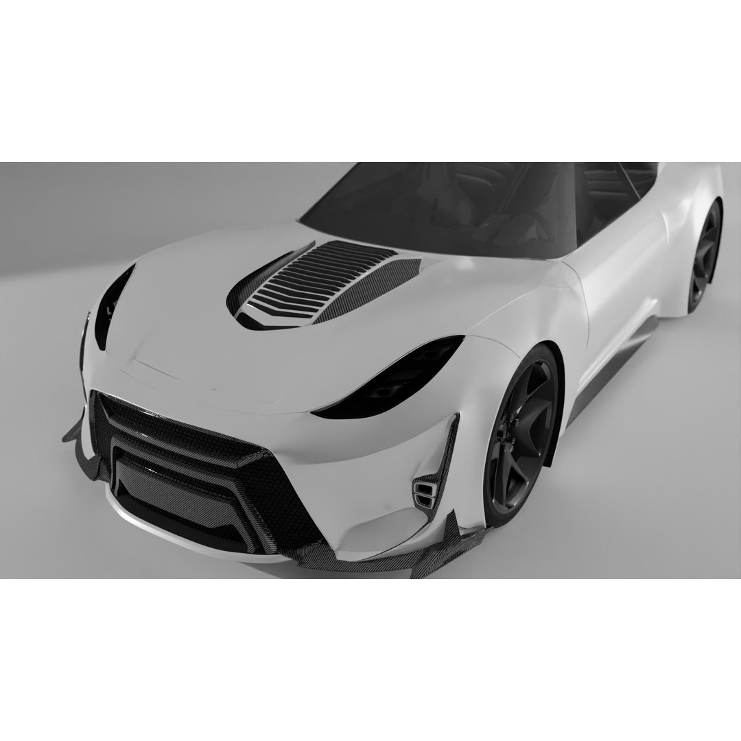Chaser 3D Model – High Poly Concept Car with Full Interior, FBX - View 19