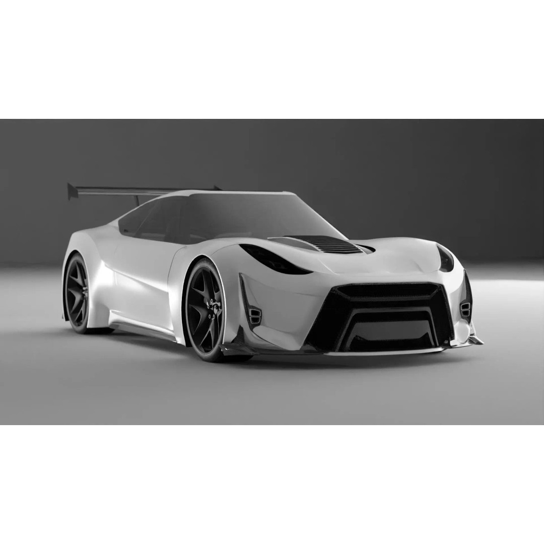 Chaser 3D Model – High Poly Concept Car with Full Interior, FBX - View 2