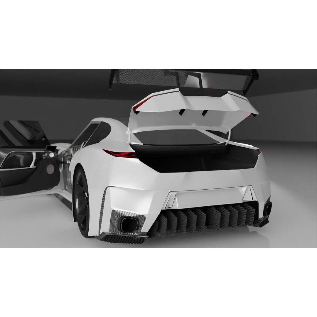 Chaser 3D Model – High Poly Concept Car with Full Interior, FBX - View 6