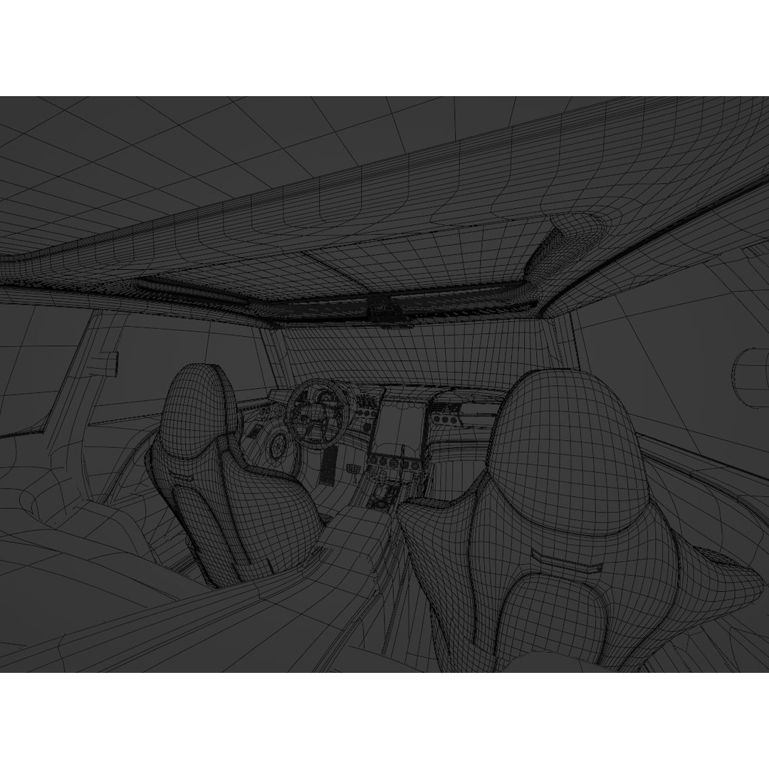 Chaser 3D Model – High Poly Concept Car with Full Interior, FBX - View 9