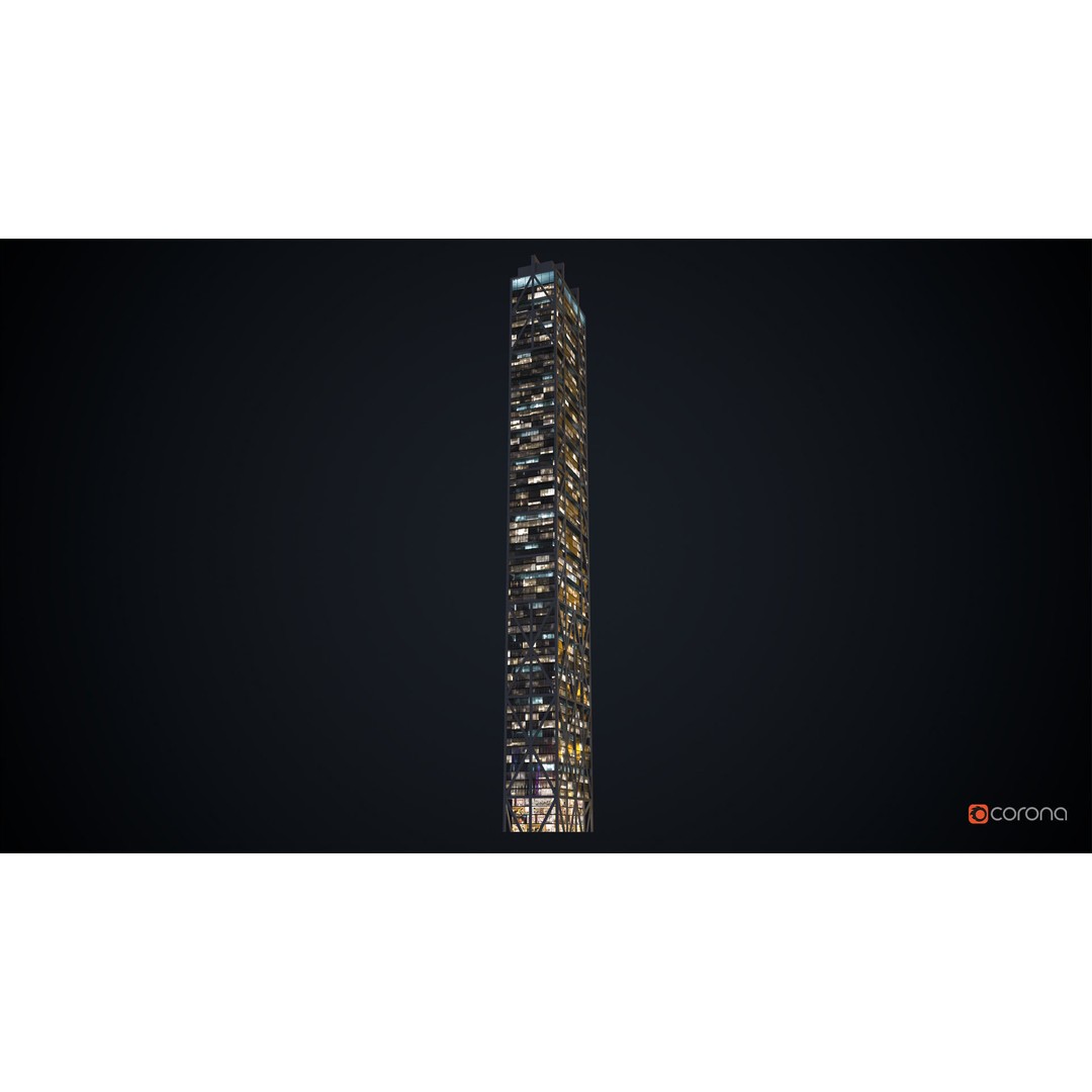 Apartment Building 3D Model – Low Poly Day/Night Game Asset, FBX - View 16
