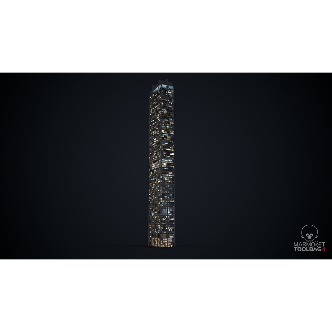Apartment Building 3D Model – Low Poly Day/Night Game Asset, FBX - View 6