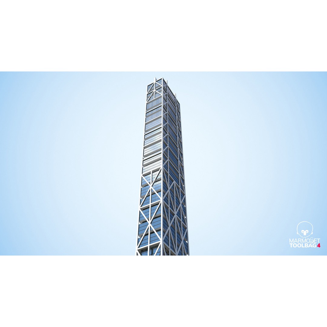 Apartment Building 3D Model – Low Poly Day/Night Game Asset, FBX - View 7